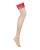 Obsessive Lacelove stockings - сексуальные чулки с кружевом, XS/S (красный)